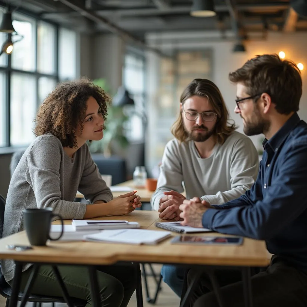 Sesión de mentoría con startup